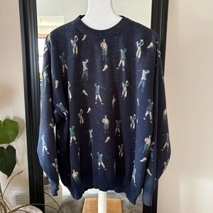 Vintage CAPE ISLE KNITTERS Men Golfing Sweater